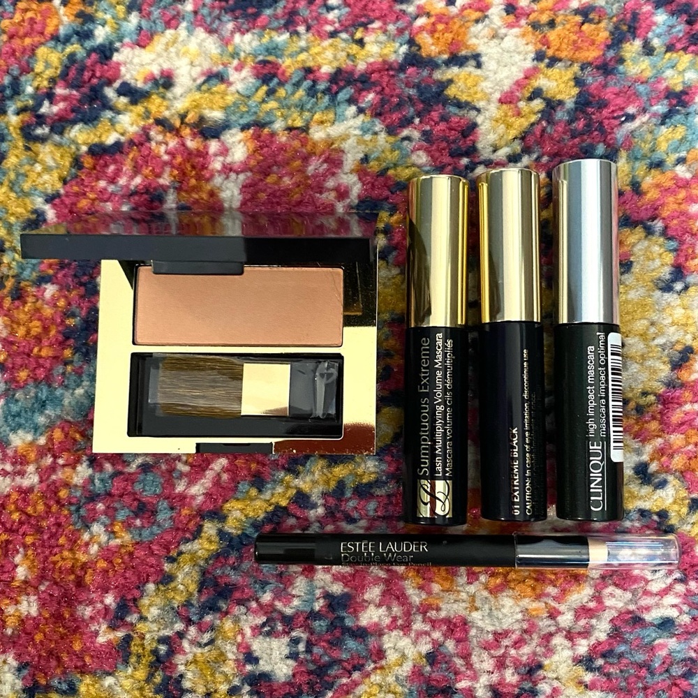 Estēe Lauder blush, mascara, & eye pencil & Clinique mascara - NEW! never used